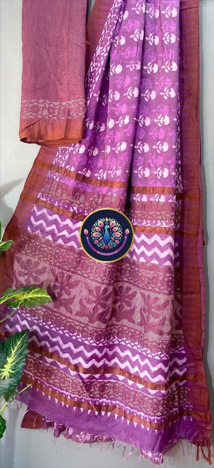 Lavender with brown temple border