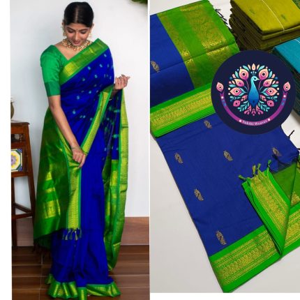 Blue with green border